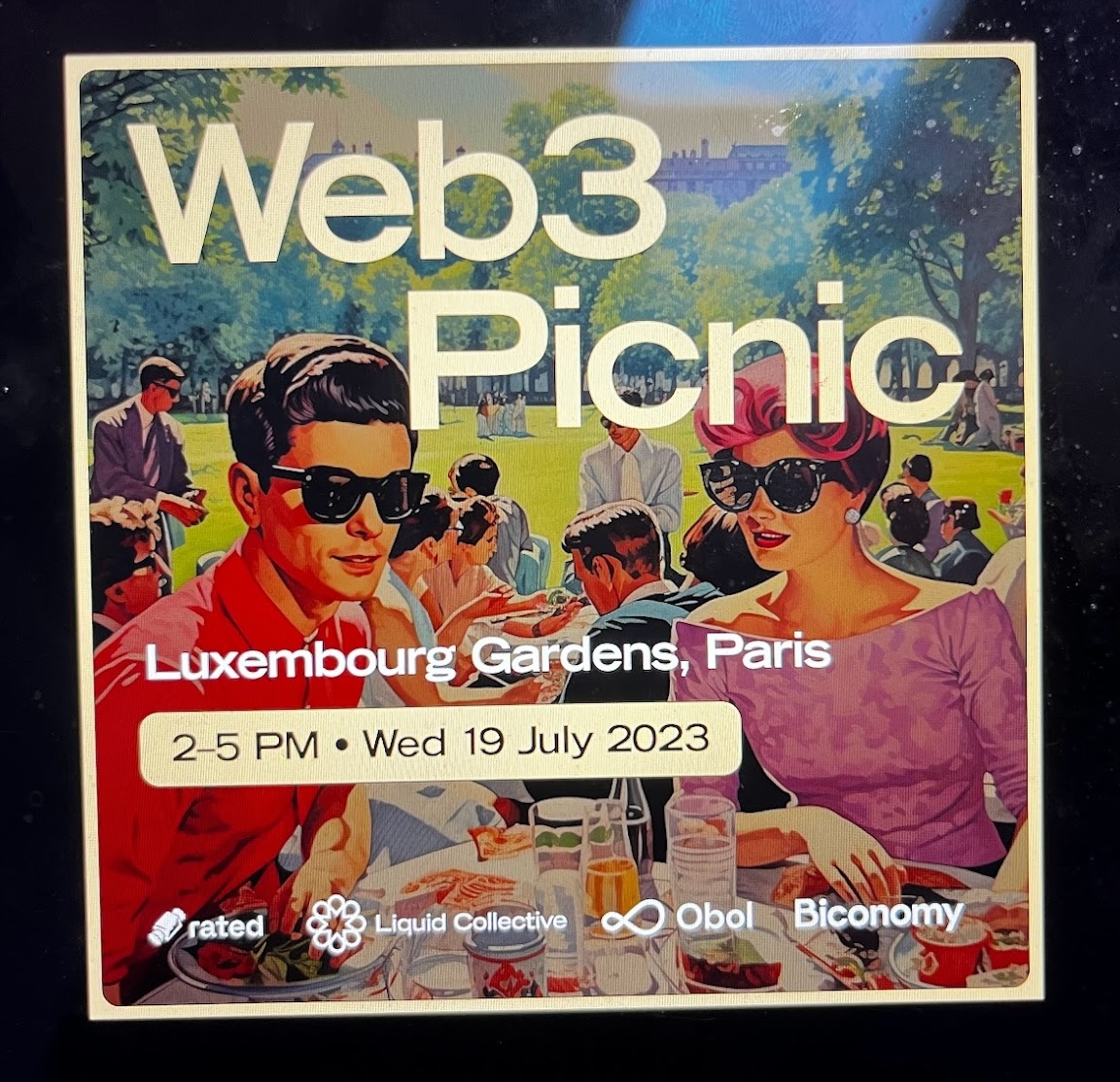 Under After • Branding / invite for a web3 picnic in Paris