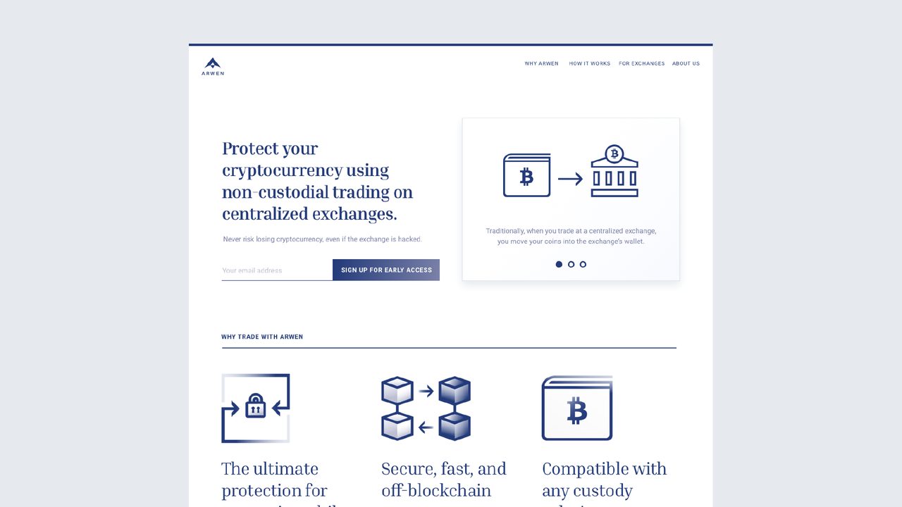 Arwen responsive website design mockups showing desktop and mobile layouts