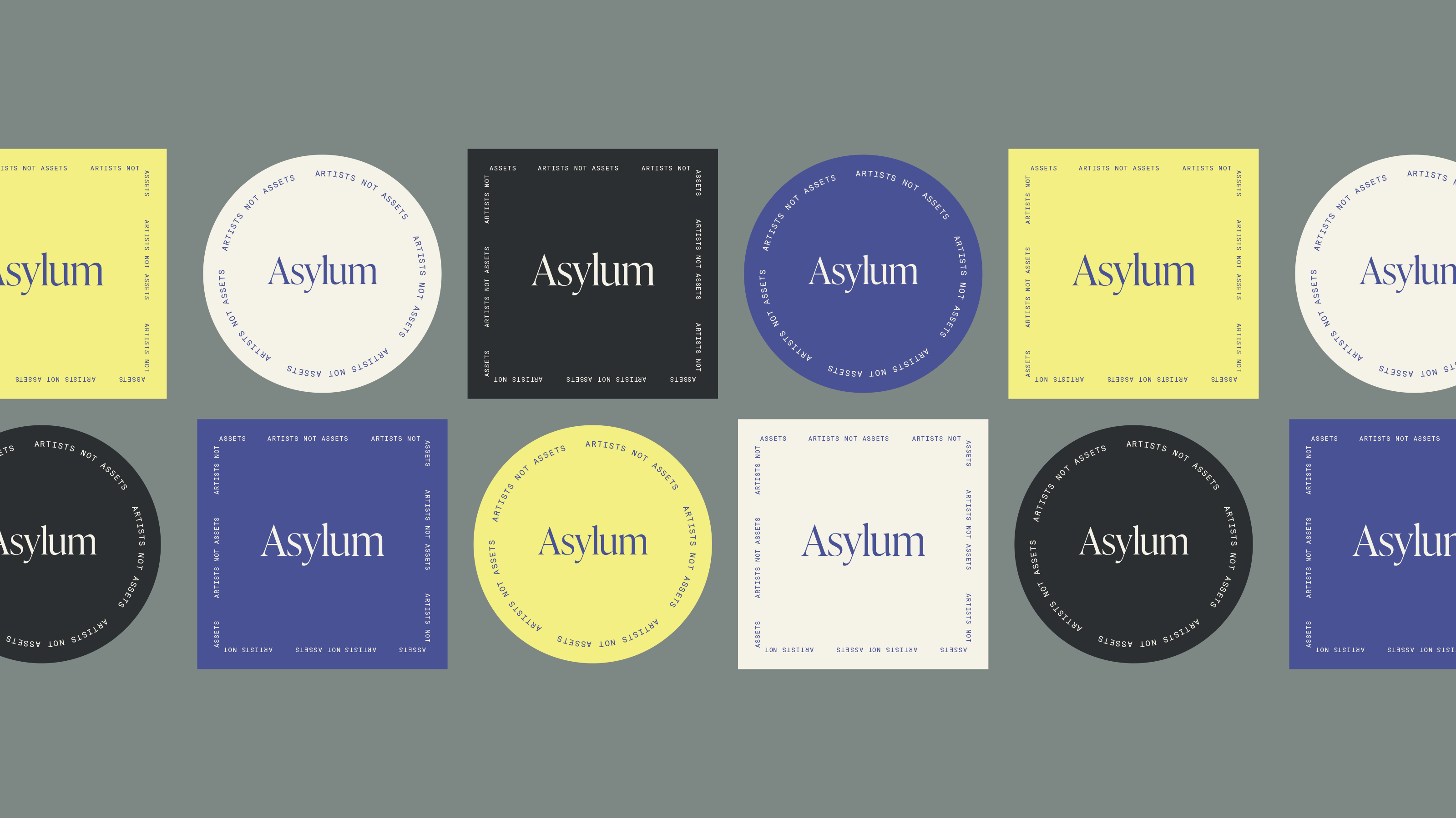 Asylum brand identity usage guidelines and logo variations