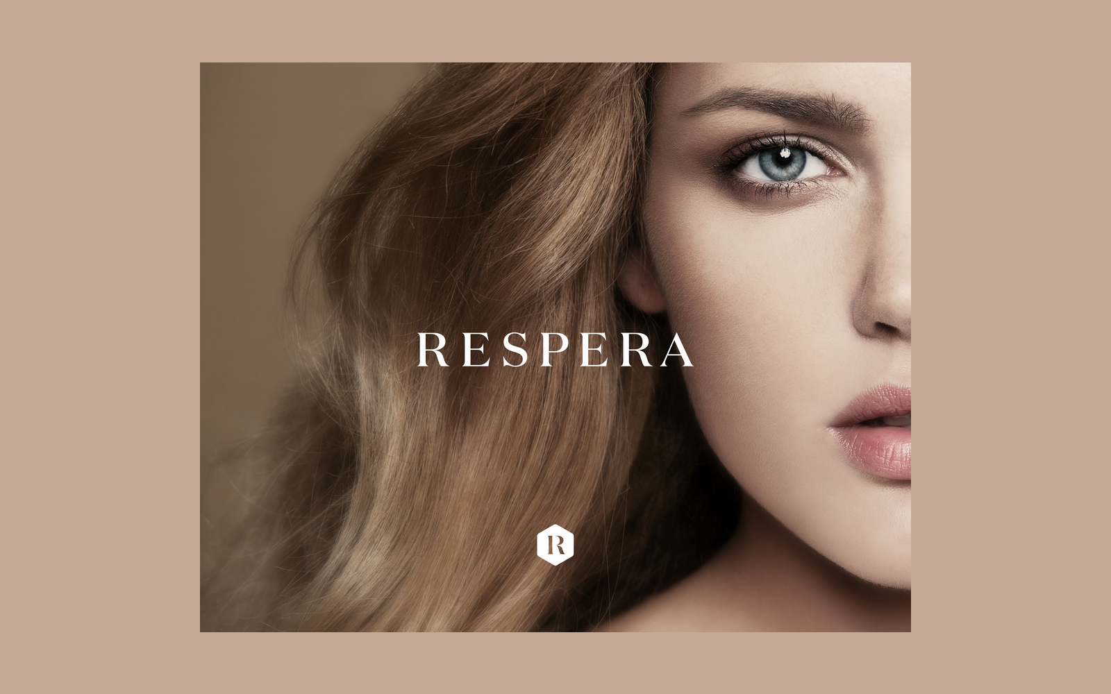 Respera luxury skincare brand identity logo and visual system