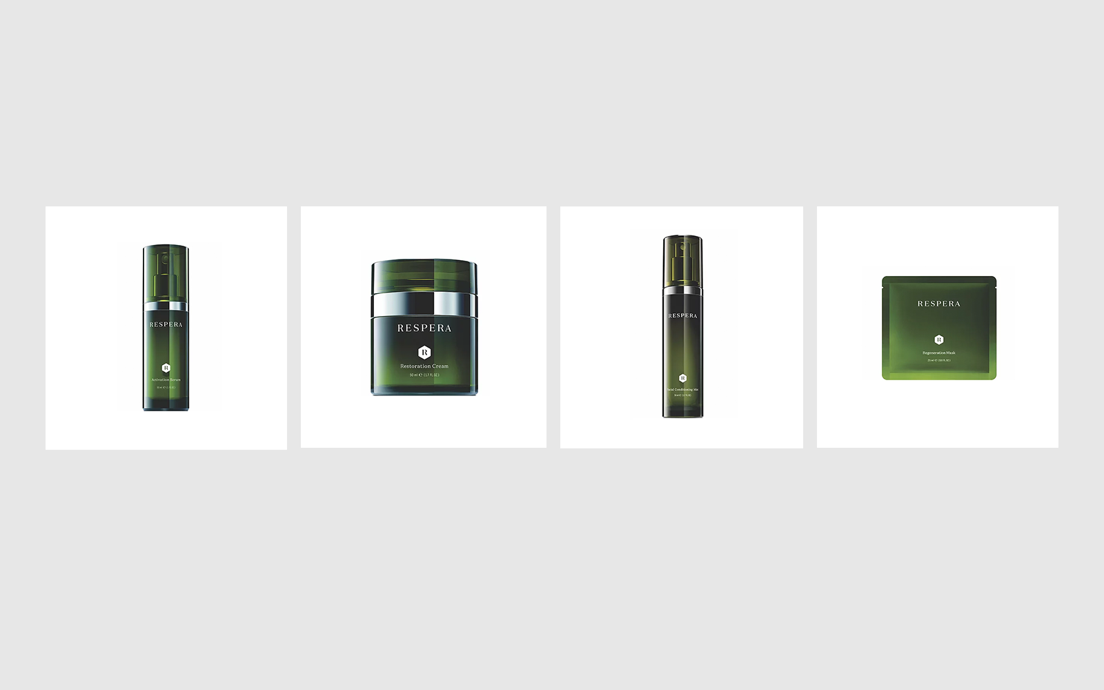 Respera regenerative skincare complete brand identity system